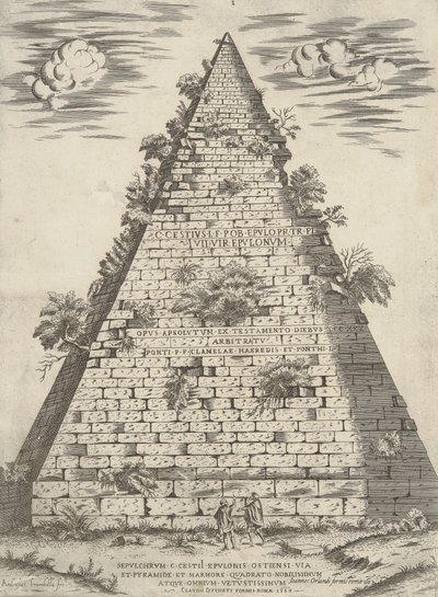 Sepulchrum C. Cestii Epulonis Ostensi Via Et Pyramide Et Marmore Quadrato Nobilissimum Atque Omnium Vetustissimum de Ambrogio Brambilla