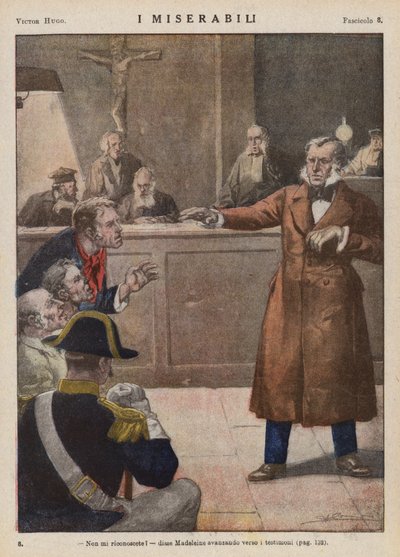 Ilustración para Los Miserables de Victor Hugo (litografía en color) de Ambrogio Lombardi