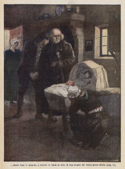 Ilustración para Los Miserables de Victor Hugo (litografía en color) de Ambrogio Lombardi