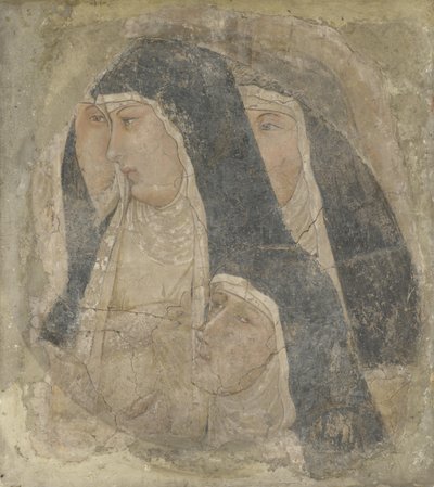 Un grupo de cuatro Clarisas Pobres, ca 1340 de Ambrogio Lorenzetti