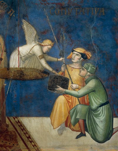 Alegoría del Buen Gobierno, Justicia Conmutativa o Castigo Conmutativo, (detalle) de Alegoría y Efectos del Buen y Mal Gobierno en la Ciudad y el Campo de Ambrogio Lorenzetti