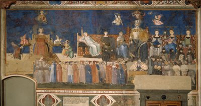 Alegoría del Buen Gobierno Ciclo de frescos La Alegoría del Buen y Mal Gobierno, 1338-1339 de Ambrogio Lorenzetti