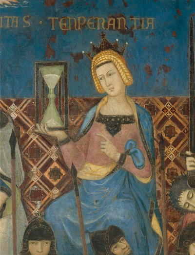 Alegoría del buen gobierno, templanza (detalle) de Ambrogio Lorenzetti