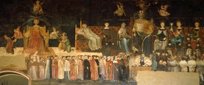 Alegoría del Buen Gobierno (detalle) de Ambrogio Lorenzetti