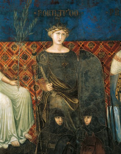 Alegoría de la fuerza (detalle) de Ambrogio Lorenzetti