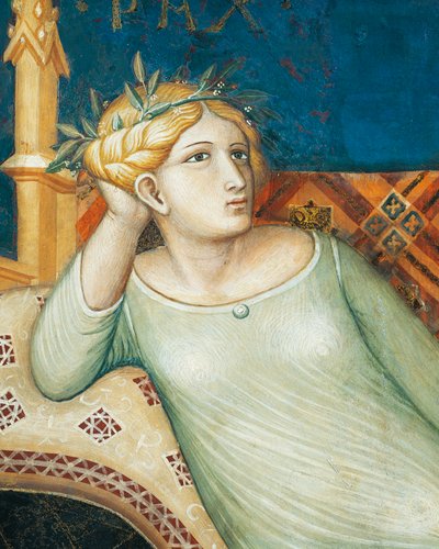 Alegoría del Buen Gobierno, paz (detalle) de Ambrogio Lorenzetti