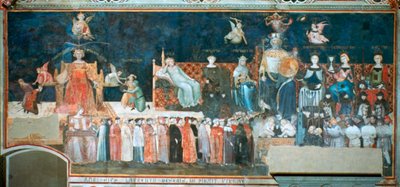 Alegoría del Buen Gobierno, 1338-1340 de Ambrogio Lorenzetti