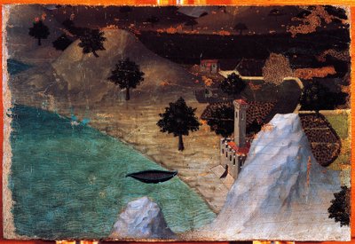 Castillo junto al lago de Ambrogio Lorenzetti