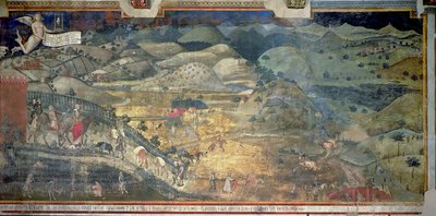 Efectos del Buen Gobierno en el Campo, 1388-40 de Ambrogio Lorenzetti