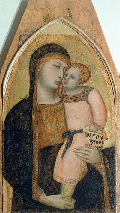 Madonna y Niño (detalle) de Ambrogio Lorenzetti