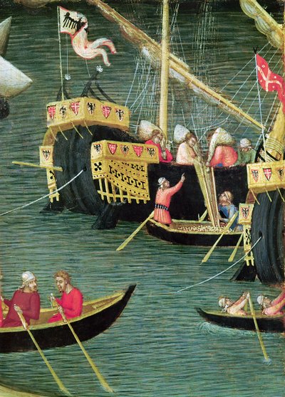 San Nicolás Salva a Mira de la Hambruna (detalle), c.1327-32 de Ambrogio Lorenzetti