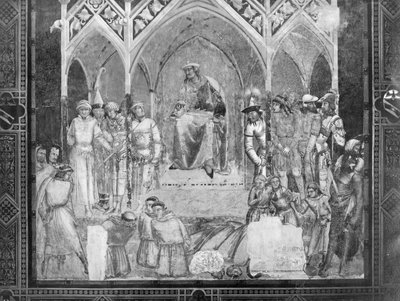 La decapitación de monjes franciscanos ante el sultán, c.1331 de Ambrogio Lorenzetti