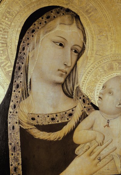Virgen y Niño (detalle) de Ambrogio Lorenzetti