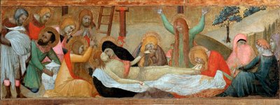 La Piedad (predela del políptico Virgen y Niño) de Ambrogio Lorenzetti