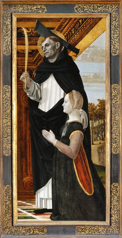 San Pedro y un donante arrodillado ... de Ambrogio da Fossano (c.1460-1523)