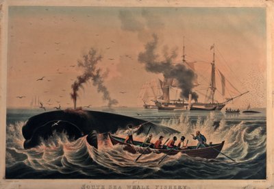 Pesca de ballenas en el Mar del Sur de Ambroise Louis (after) Garneray