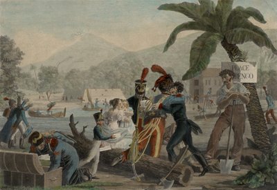 2ª Vista de Aigleville, Colonia de Texas o Campo de Asilo, c. 1819 de Ambroise Louis Garneray