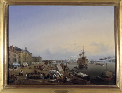 Burdeos, los muelles de la aduana por Louis Garneray, circa 1820 de Ambroise Louis Garneray
