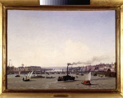 El puerto de Ruan, por Louis Garneray, c. 1820 de Ambroise Louis Garneray