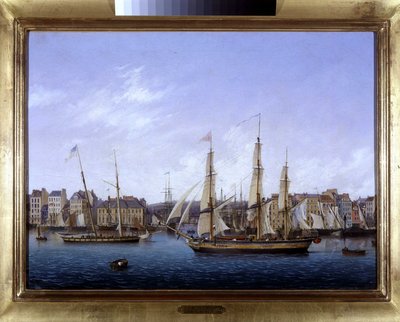 El puerto de Le Havre, por Louis Garneray, circa 1820 de Ambroise Louis Garneray