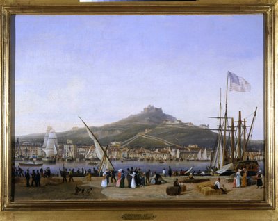 Puerto de Marsella por Louis Garneray, sd. circa 1820 de Ambroise Louis Garneray