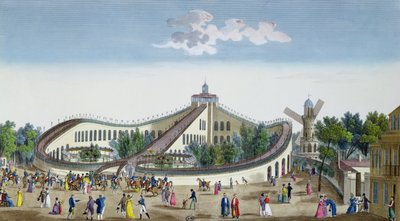 Paseos Aéreos, Jardín Baujon, Honrado por la Presencia de su Majestad, 2 de agosto de 1817 de Ambroise Louis Garneray