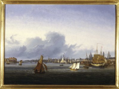 El Puerto de Calais por Louis Garneray, sd. circa 1820 de Ambroise Louis Garneray