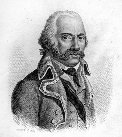 Adam Philippe, Conde de Custine, General Francés (1740-1793). Retratos de los Generales Franceses. Grabado por Ambroise Tardieu en 1818. Colección Stella de Ambroise Tardieu