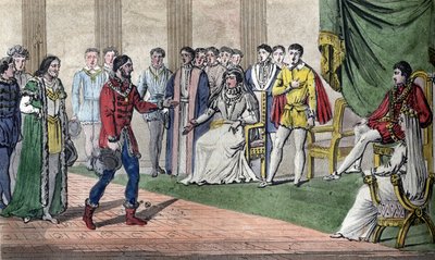 Carlos IX (1550-74) es informado por la Dieta que su hermano Enrique de Anjou (1553-1610) ha sido elegido Rey de Polonia - Los embajadores de la Dieta de Polonia (Cámara Baja del Parlamento Polaco) anuncian al Duque de Anjou, futuro Enrique III, Rey de Fra de Ambroise Tardieu