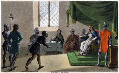Childeberto II el justo impartiendo justicia a sus súbditos (711) de Ambroise Tardieu