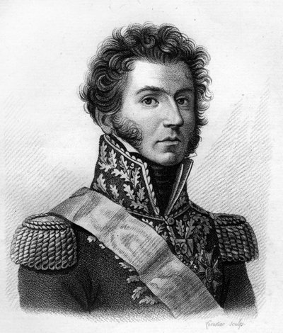 Gabriel Jean Joseph, Conde Molitor Mariscal de Francia (1770-1849).- en "Retratos de los generales franceses que siguieron a las victorias y conquistas de los franceses". Grabado por Ambroise Tardieu en 1818. Colección Stella. de Ambroise Tardieu