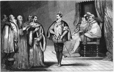 Enrique de Anjou (1553-1610) es informado por la Dieta que ha sido elegido Rey de Polonia frente a su hermano Carlos IX (1550-1574) y Catalina de Médicis de Ambroise Tardieu