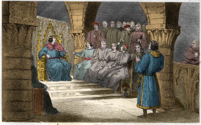 Felipe V (1294-1322) el Alto y los Estados Generales rechazan las pretensiones de Juana II (Ley Sálica) - Felipe V llamado “El Largo” (1294-1322) - Los Estados Generales, convocados en el Louvre, declararon a Felipe V Rey y excluyeron de la corona a su sob de Ambroise Tardieu