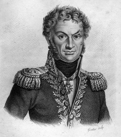 Pierre Cambronne (1770-1842), general francés- en "Retratos de los generales franceses que siguieron a las victorias y conquistas de los franceses". Grabado por Ambroise Tardieu en 1818. Colección Stella. de Ambroise Tardieu