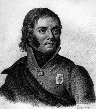 Retrato de Charles Melchior Arthus, Marqués de Bonchamps (1760-1793) General. En “Retratos de los generales franceses que siguieron a las victorias y conquistas de los franceses”. Grabado por Ambroise Tardieu en 1818. Colección Stella. de Ambroise Tardieu
