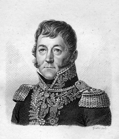 Retrato de Claude Prost (1764-1834), Barón del Imperio, general de brigada de artillería - en “Retratos de los generales franceses en las victorias y conquistas de los franceses”. Grabado por Ambroise Tardieu en 1818. Colección Stella. de Ambroise Tardieu