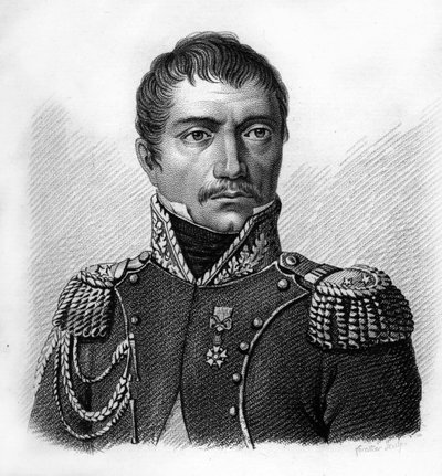 Retrato del General Philippe Auguste Eugène Merlin de DOUAI (1754-1838). Retratos de los Generales Franceses. Grabado por Ambroise Tardieu en 1818. Colección Stella de Ambroise Tardieu