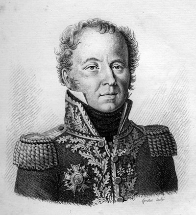 Retrato del General Mayor Barón Louis Emmanuel (Louis-Emmanuel) Rey (1768-1846) - en “Retratos de los generales franceses después de las victorias y conquistas de los franceses”. Grabado por Ambroise Tardieu en 1818. Colección Stella. de Ambroise Tardieu