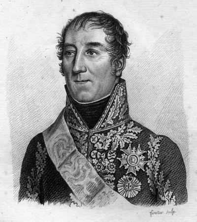 Retrato del Mariscal Mortier. Adolphe Edouard Casimir Joseph Mortier, Duque de Treviso, mariscal y político francés (1768 - 1835) en 