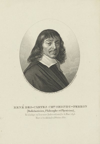 Retrato del filósofo René Descartes 1596-1650, ca 1820 de Ambroise Tardieu