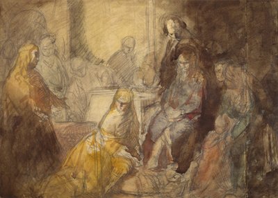 María Magdalena ungiendo los pies de Cristo de Ambrose McEvoy