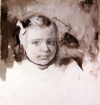 Cabeza de niña joven de Ambrose McEvoy