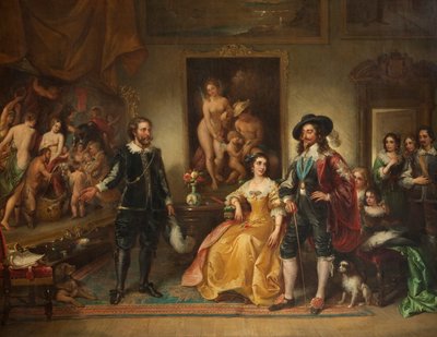 Rubens presentando su cuadro Paz y Guerra a Carlos I de Ambrosini Jerôme