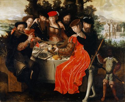 Compañía de música al aire libre, c.1540-50 de Ambrosius Benson