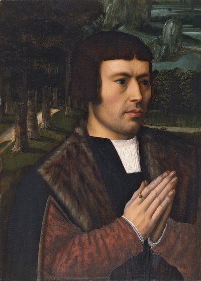 Retrato de un hombre rezando de Ambrosius Benson