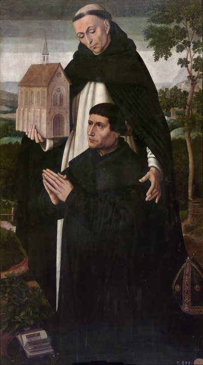 Santo Tomás de Aquino y un donante de Ambrosius Benson