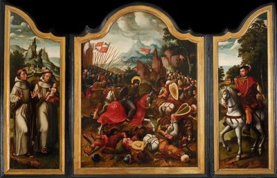 La Batalla de Clavijo, ca. 1525-1550 de Ambrosius Benson