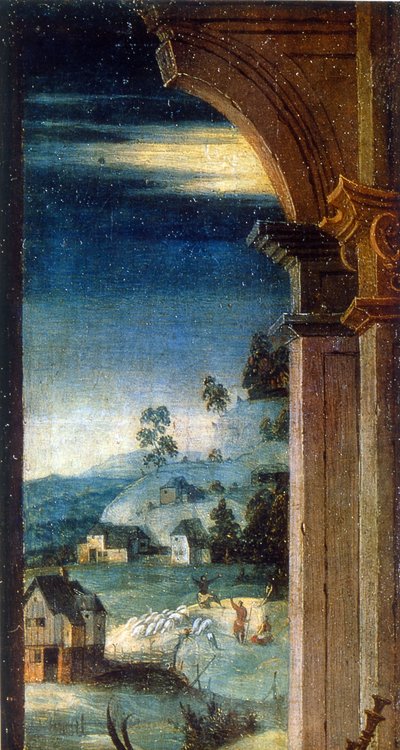 La Natividad (detalle) de Ambrosius Benson