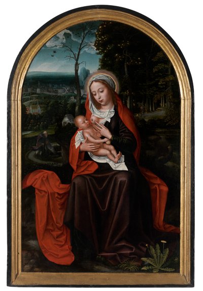 El descanso en la huida a Egipto (óleo sobre tabla) de Ambrosius Benson
