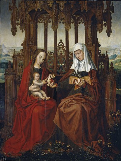 La Virgen y el Niño con Santa Ana, ca 1528 de Ambrosius Benson